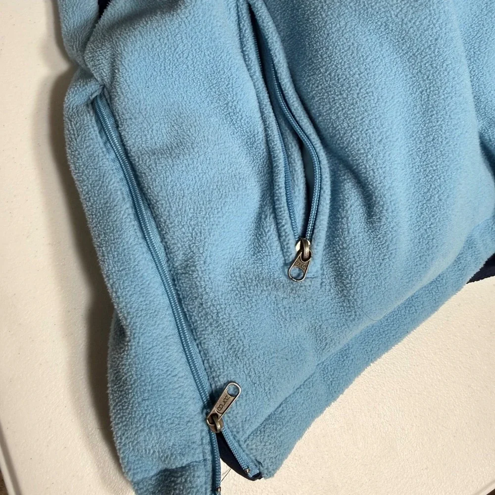 Pro Player UNC Tar Heels Reversible Fleece Windbreaker Jacket Blue Vintage M